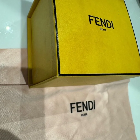 Fendi Silver Crystal Pavé Earrings - Picture 3 of 5